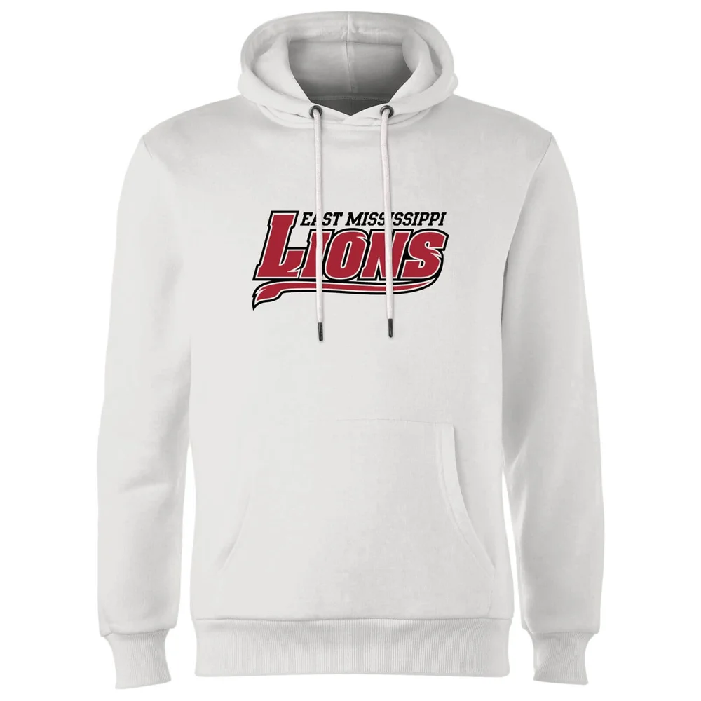 Sweat à Capuche Homme Logo Lions Script - East Mississippi Community College - Blanc - S - Blanc Image 1