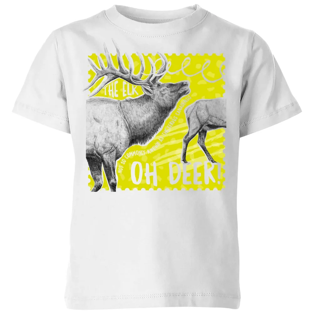 Natural History Museum Oh Deer Kids' T-Shirt - White - 3-4 ans - Blanc Image 1