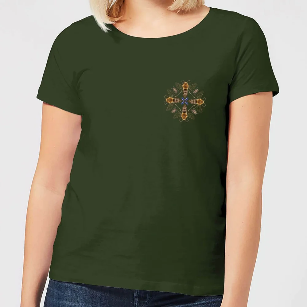 T-Shirt Femme Abeilles - Natural History Museum - Vert - S - Forest Green Image 1