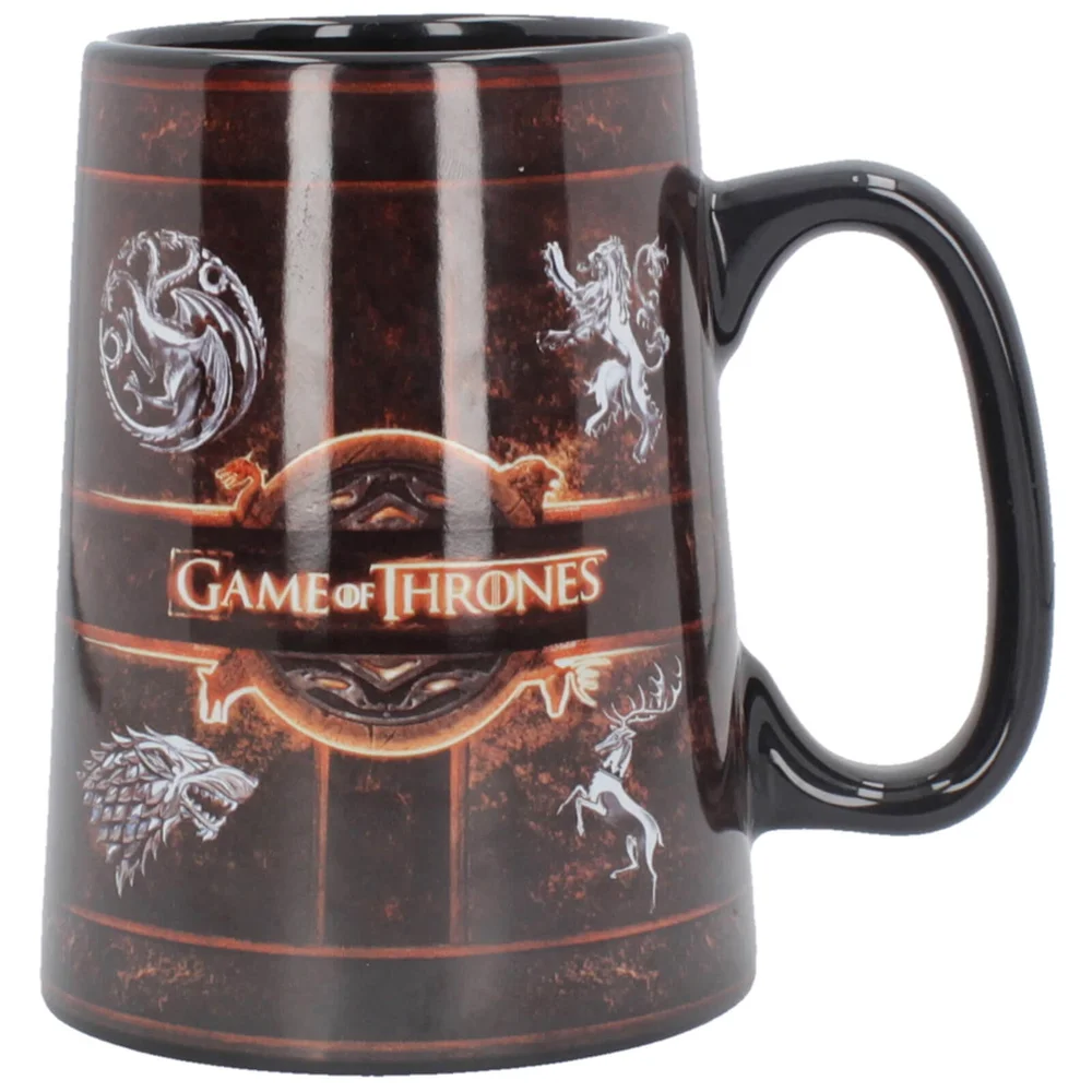 Chope rustique en céramique Game of Thrones avec emblèmes Image 1