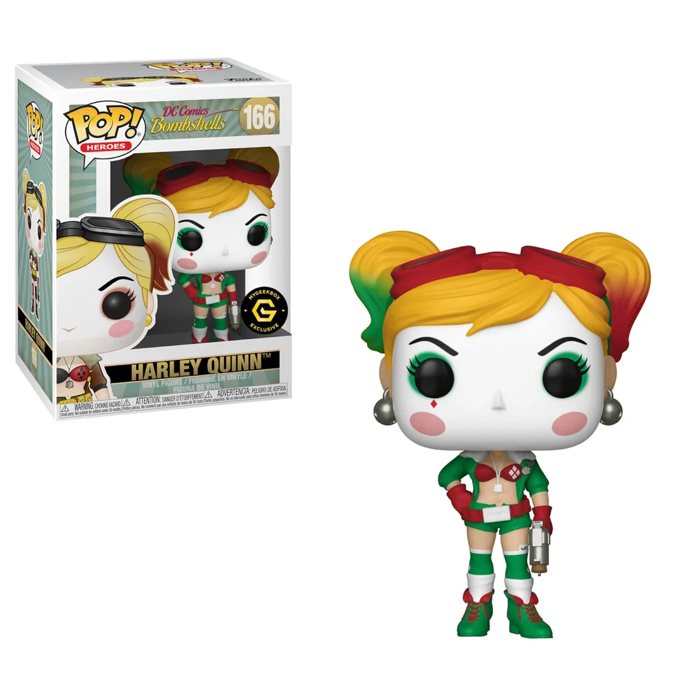 Figurine Pop! DC Bombshell Harley Quinn Festive- Exclusivité My Geek Box Image 1