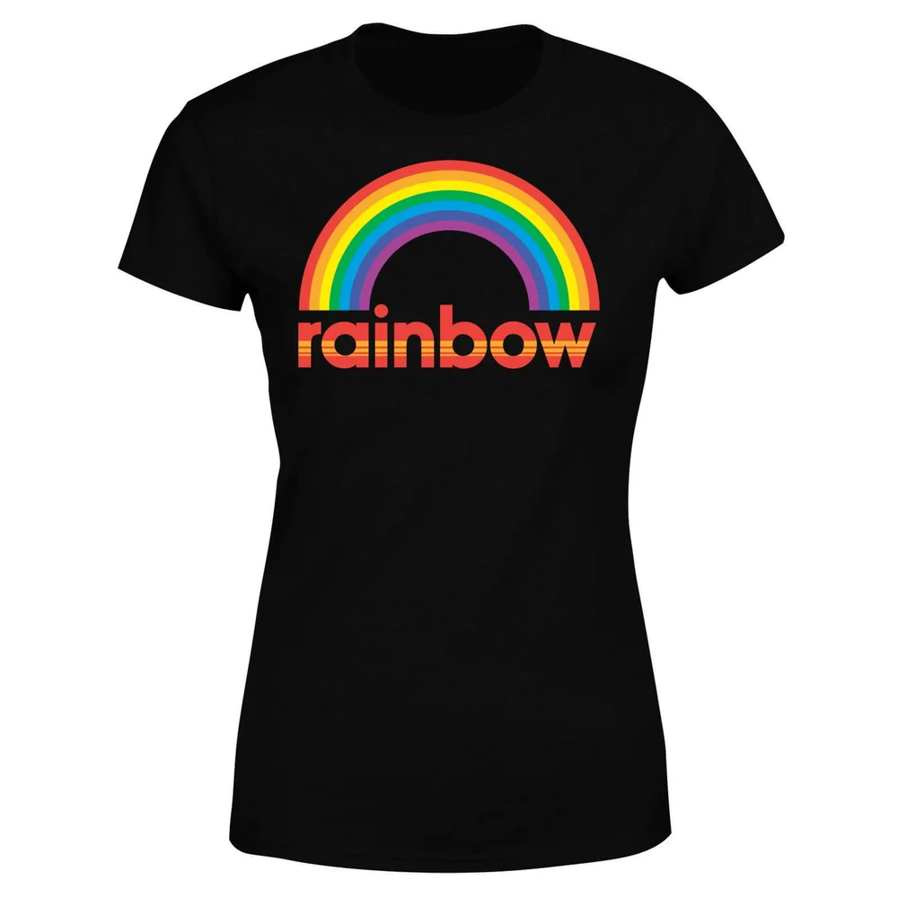 T-Shirt Femme Logo Rainbow - Noir - S - Noir Image 1
