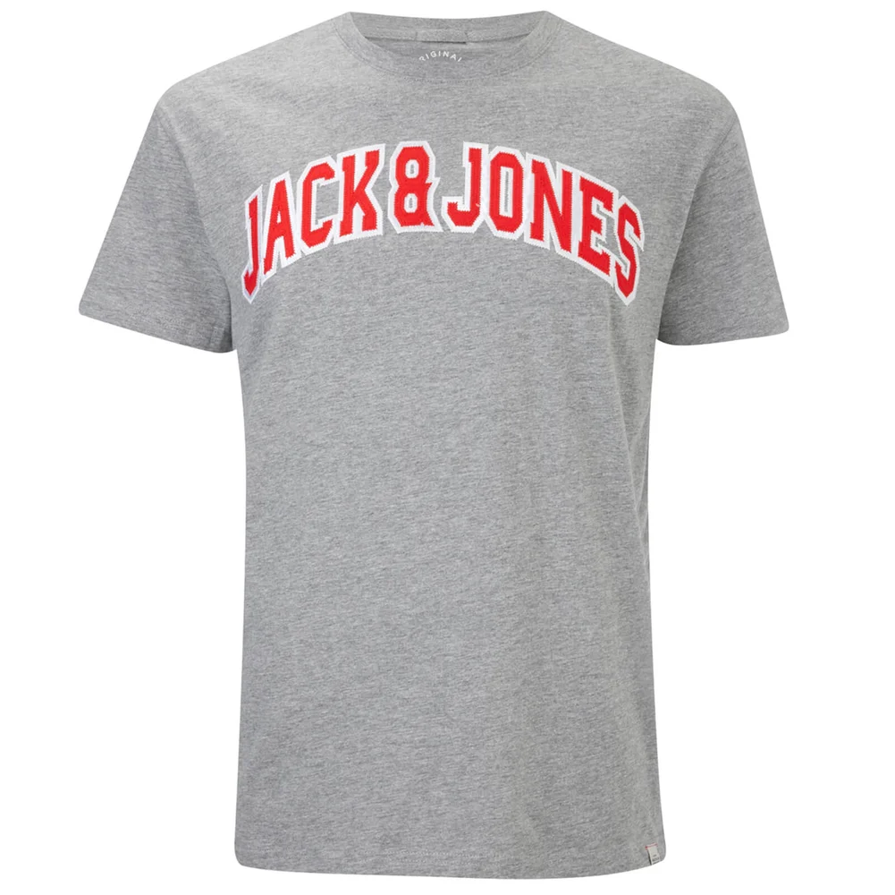 Jack & Jones Originals Men's Urbia T-Shirt - Light Grey Marl - S - Gris Image 1