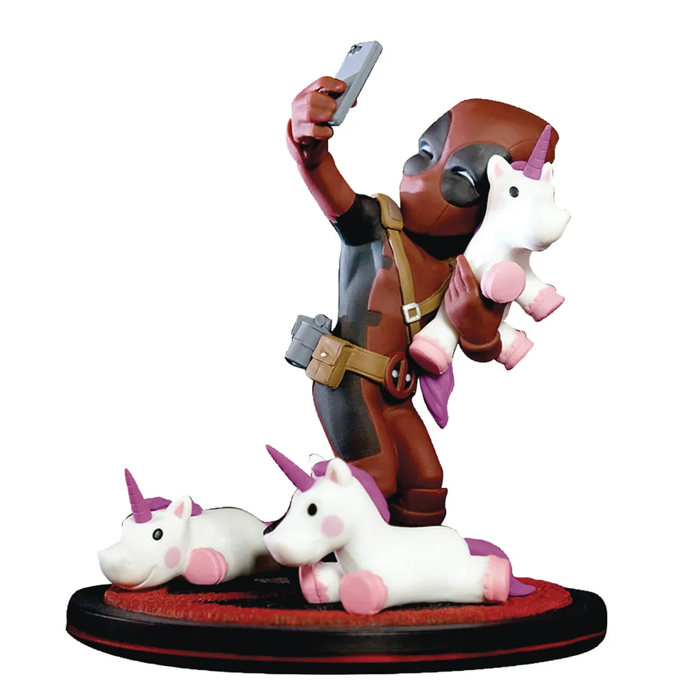 Statuette Deadpool Licornes et Selfie Diorama Q-Fig Marvel Image 1