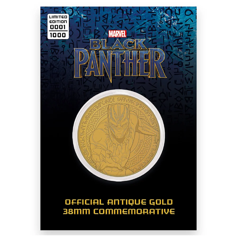 Pièce de Monnaie de Collection Black Panther - Édition Limitée Or Vintage (1000 exemplaires) Image 1