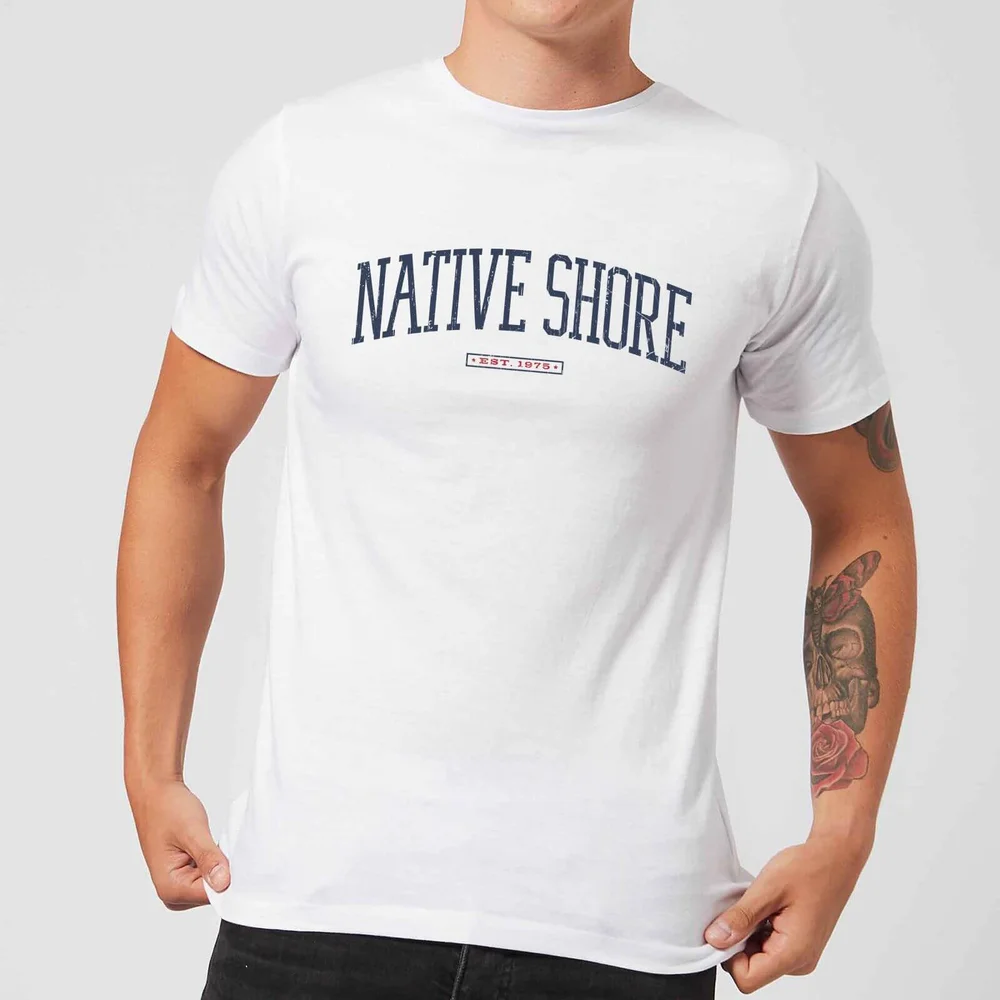 T-Shirt Homme Varsity Curved Native Shore - Blanc - S - Blanc Image 1