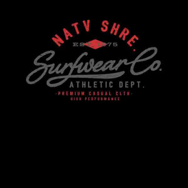 T-Shirt Homme Athletic DEPT. Native Shore - Noir