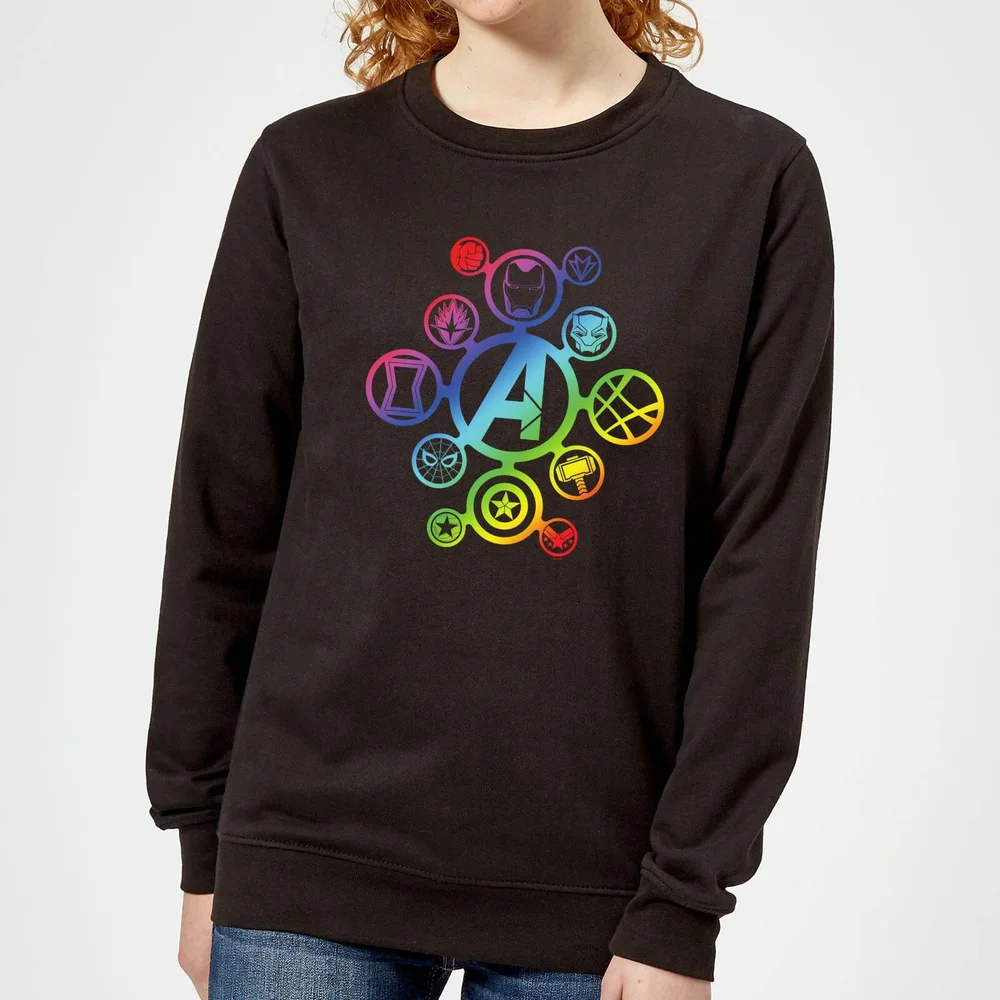 Sweat Femme Logo Arc-en-Ciel Avengers - Noir - S Image 1