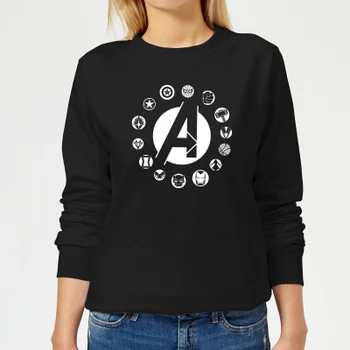 Sweat Femme Team Logo Avengers - Noir
