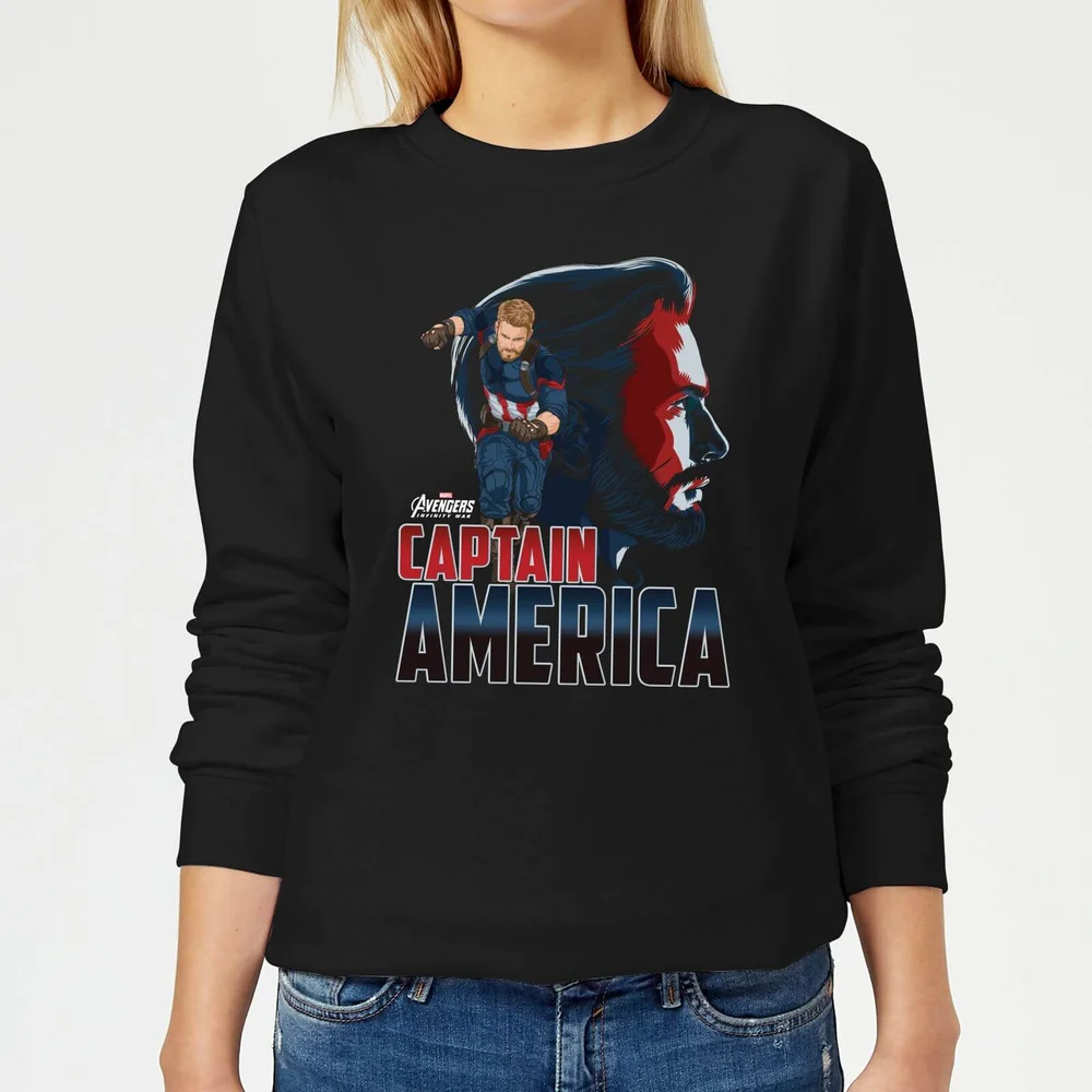Sweat Femme Captain America Avengers - Noir - S Image 1