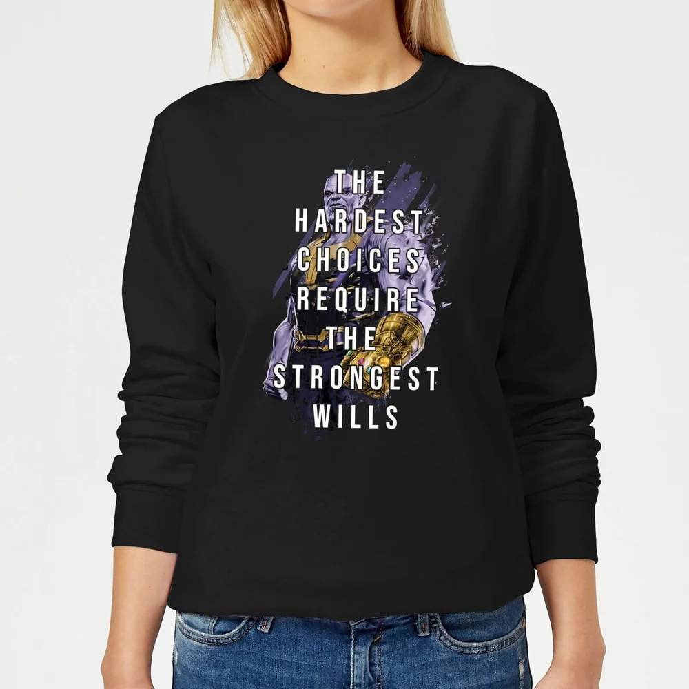 Sweat Femme The Strongest Will & Thanos Avengers - Noir - S Image 1