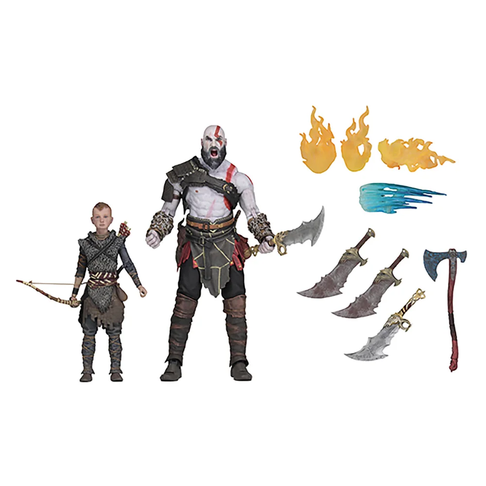Lot de 2 Figurines Kratos et Atreus NECA God of War (2018) Ultimate 18 cm Image 1