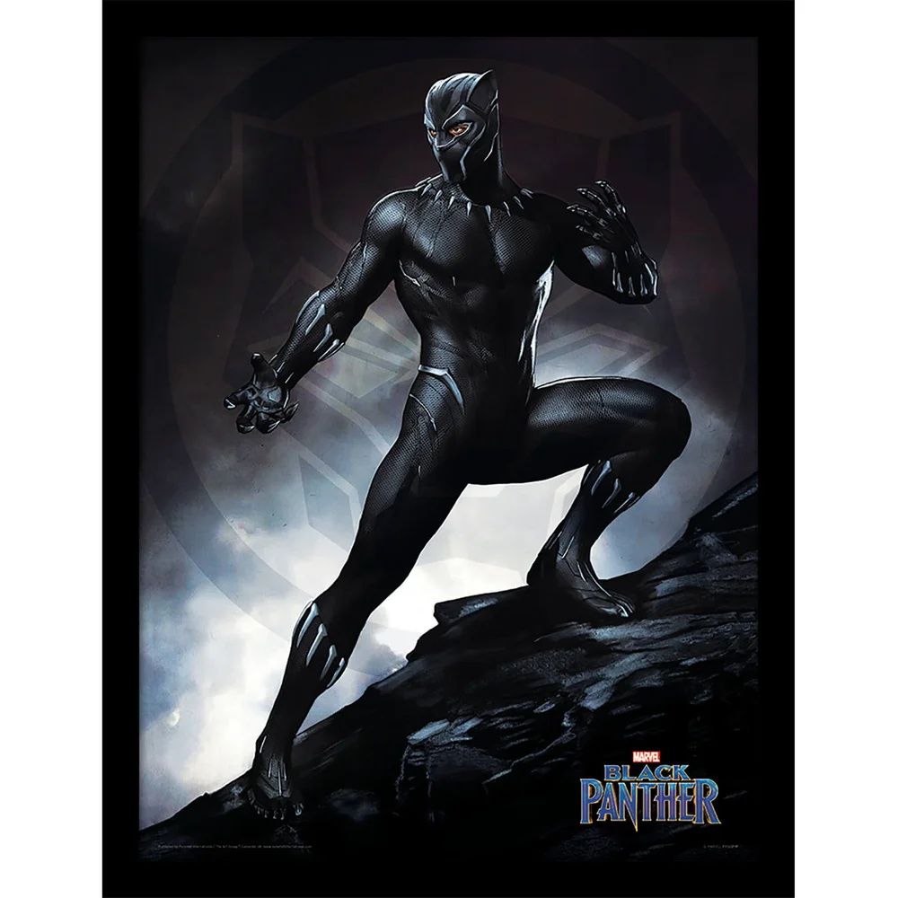 Black Panther (Stance) Framed 30 x 40cm Print Image 1