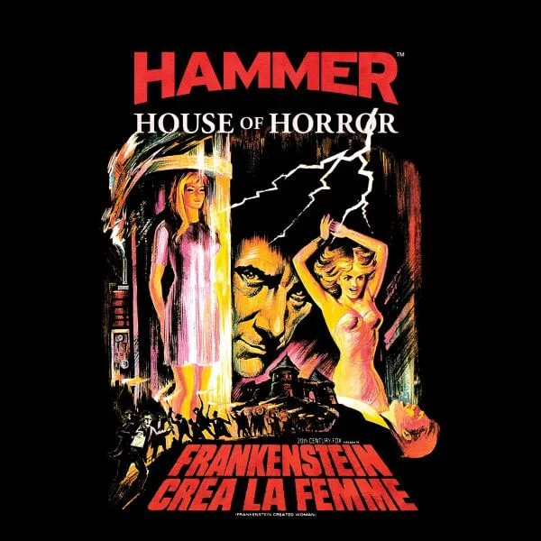 T-Shirt Femme Frankenstein Créa La Femme - Noir