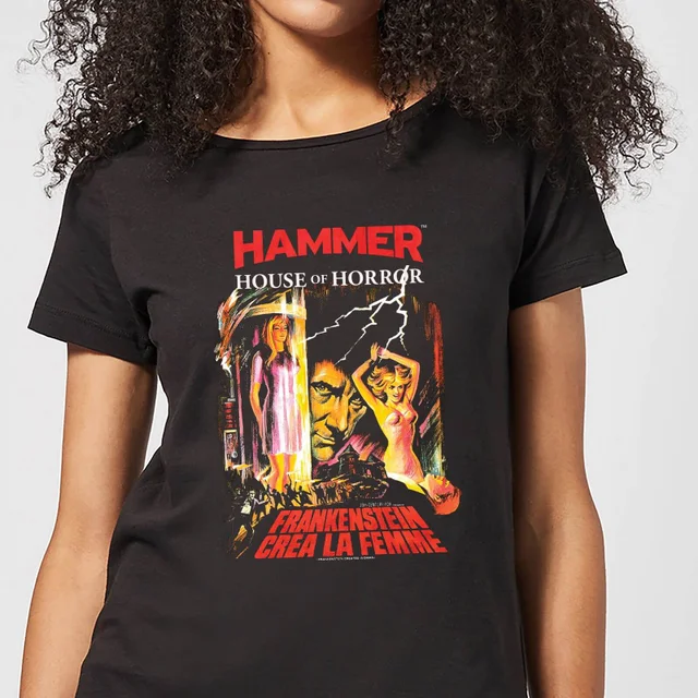 T-Shirt Femme Frankenstein Créa La Femme - Noir