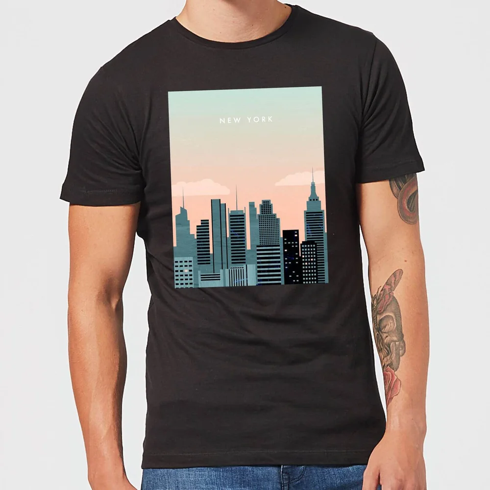 New York Men's T-Shirt - Black - 3XL - Noir Image 1