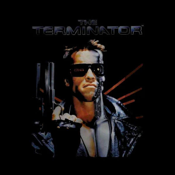T-Shirt Homme Terminator Vintage - Noir