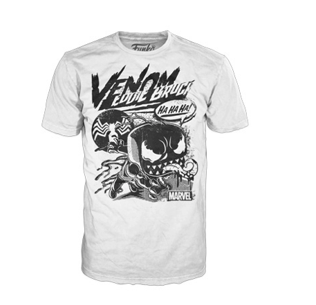 POP! Tees: Marvel - Venom Comic Collage - White