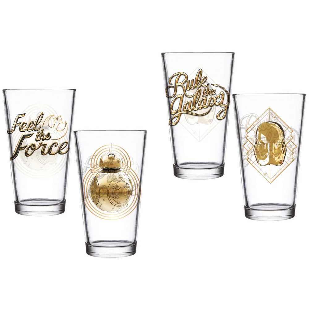 Lot De 2 Verres 0,5L Rule The Galaxy & Feel The Force - Funko Homeware - Star Wars: Les Derniers Jedi Image 1