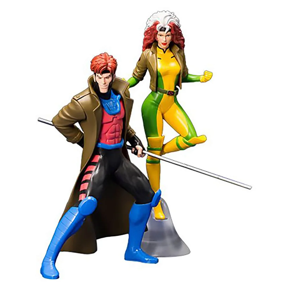 Marvel Universe X-Men 1992 Gambit and Rogue ARTFX+ Statues Image 1
