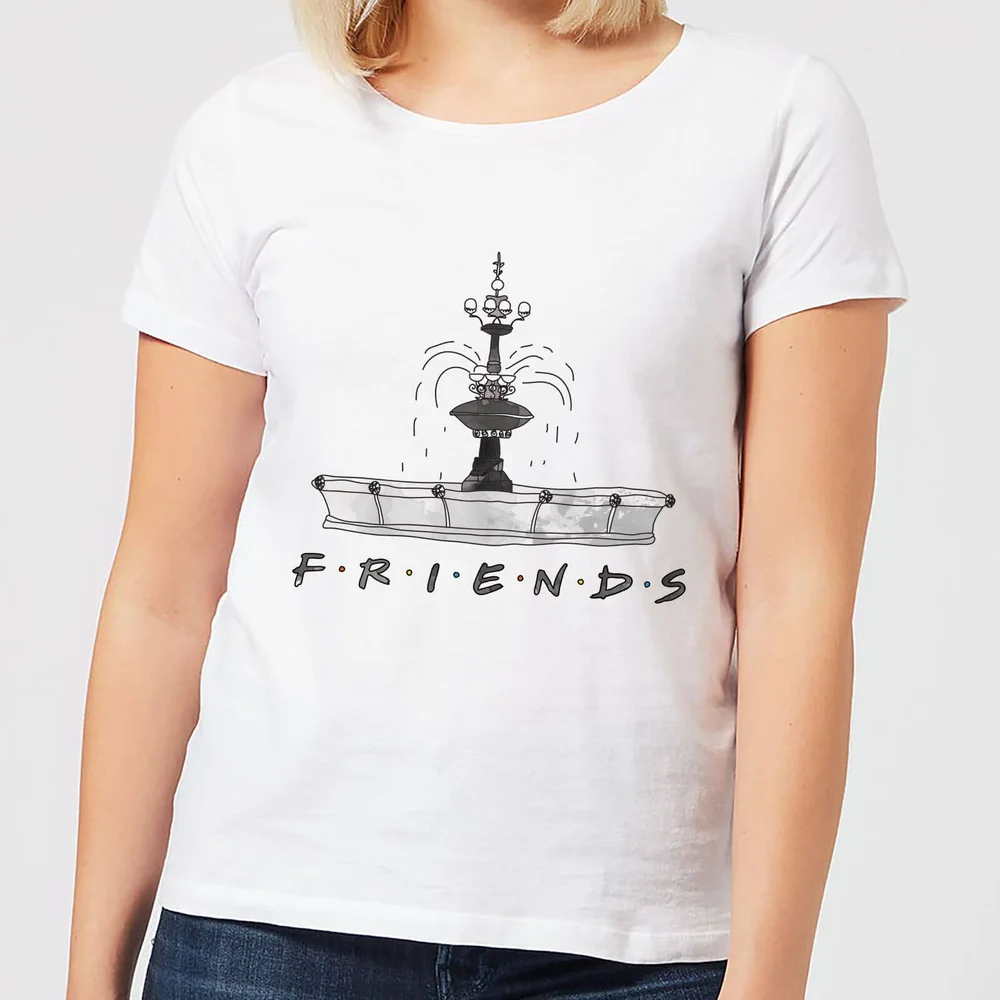 T-Shirt Femme Croquis Fontaine - Friends - Blanc - S Image 1