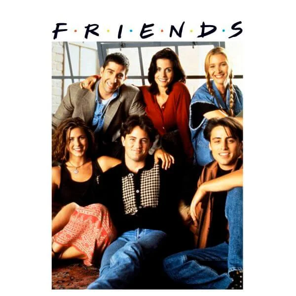 T-Shirt Femme Personnages Rétro - Friends - Blanc