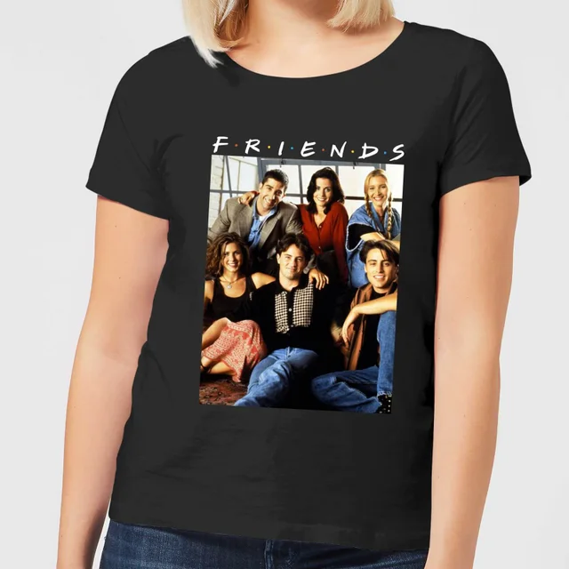 T-Shirt Femme Personnages Rétro - Friends - Noir