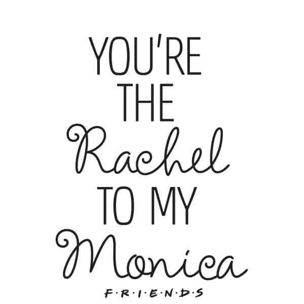 Sweat Homme You're the Rachel to my Monica - Friends - Blanc