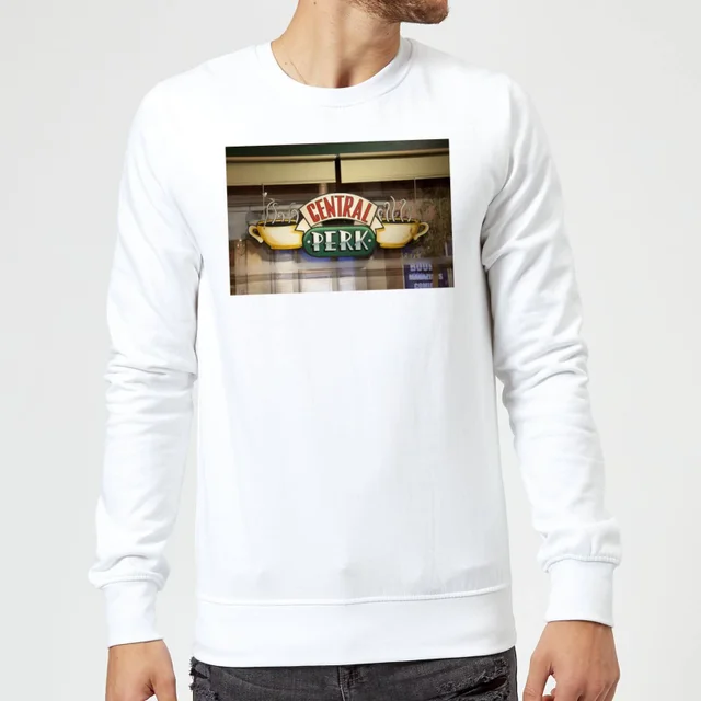 Sweat Homme Signe Central Perk - Friends - Blanc