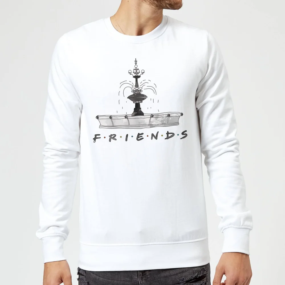 Sweat Homme Croquis Fontaine - Friends - Blanc - S Image 1