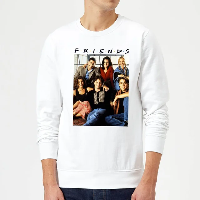 Sweat Homme Vintage Character Shot - Friends - Blanc