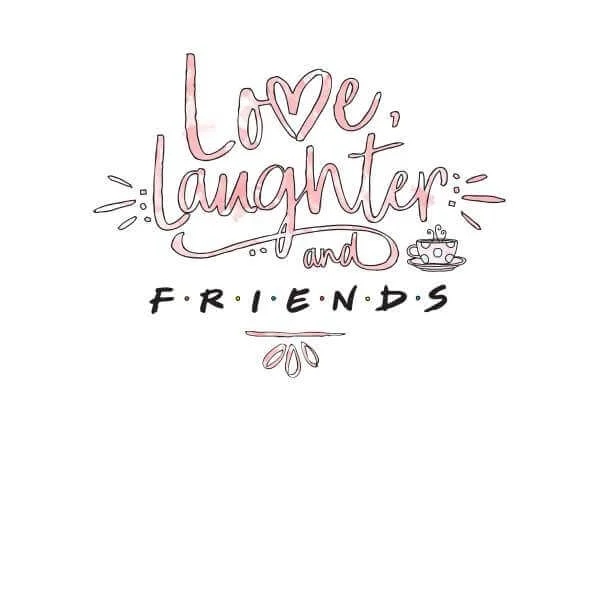 Sweat Homme Love Laughter - Friends - Blanc