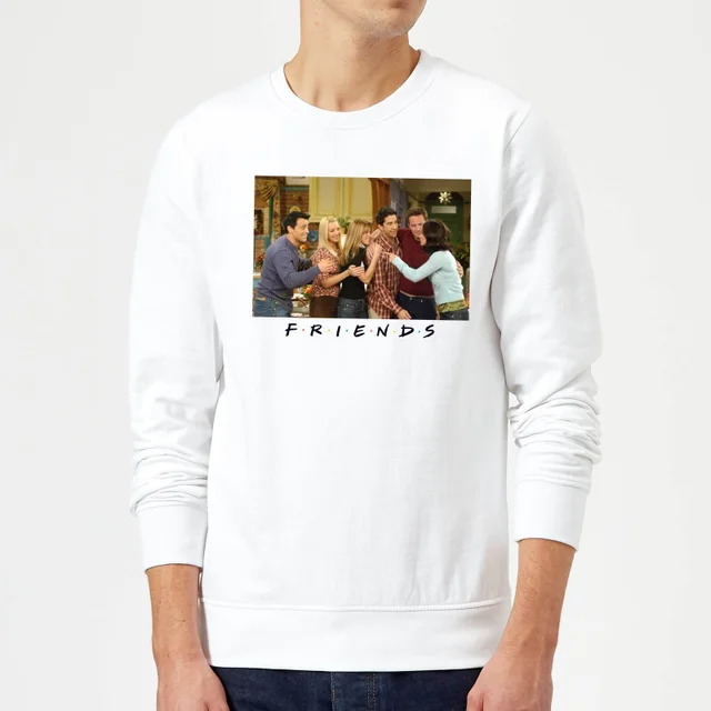 Sweat Homme Cast Shot - Friends - Blanc