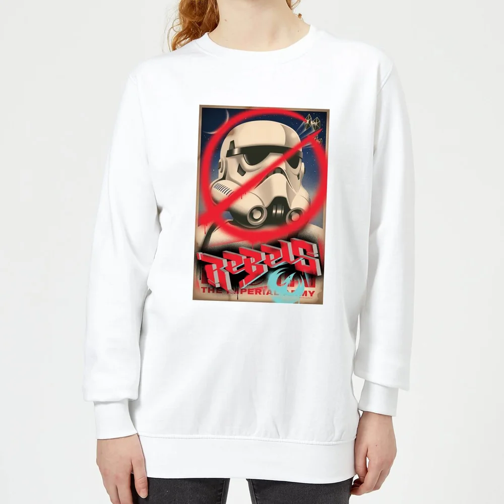Sweat Femme Poster Star Wars Rebels - Blanc - S - Blanc Image 1