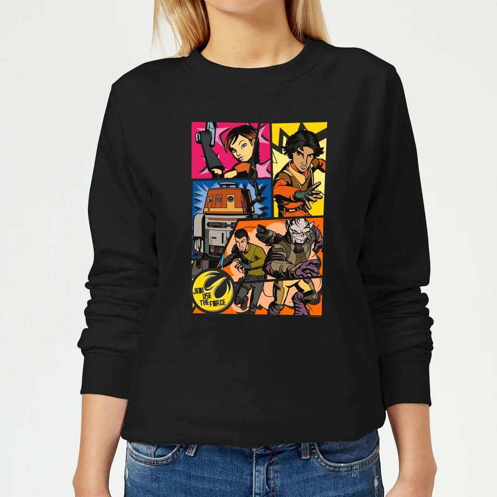 Sweat Femme Comic Strip Star Wars Rebels - Noir - S Image 1