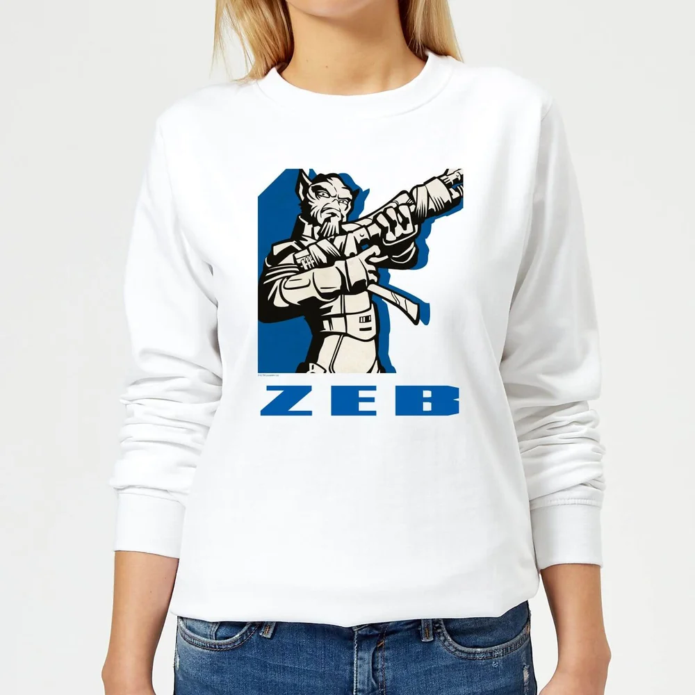 Sweat Femme Zeb Star Wars Rebels - Blanc - S - Blanc Image 1