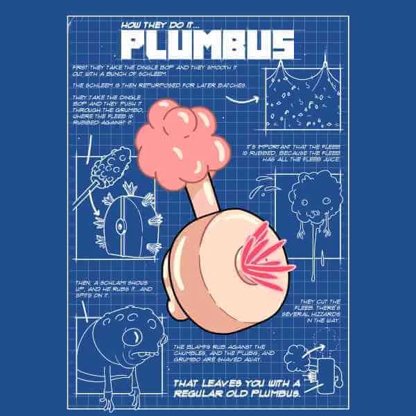 T-Shirt Homme Plumbus Rick et Morty - Bleu Roi