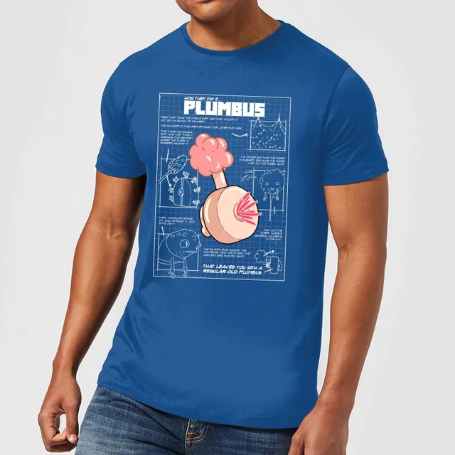 T-Shirt Homme Plumbus Rick et Morty - Bleu Roi