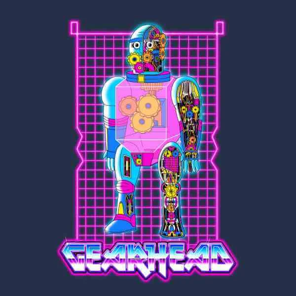 T-Shirt Homme Gearhead Rick et Morty - Bleu Marine