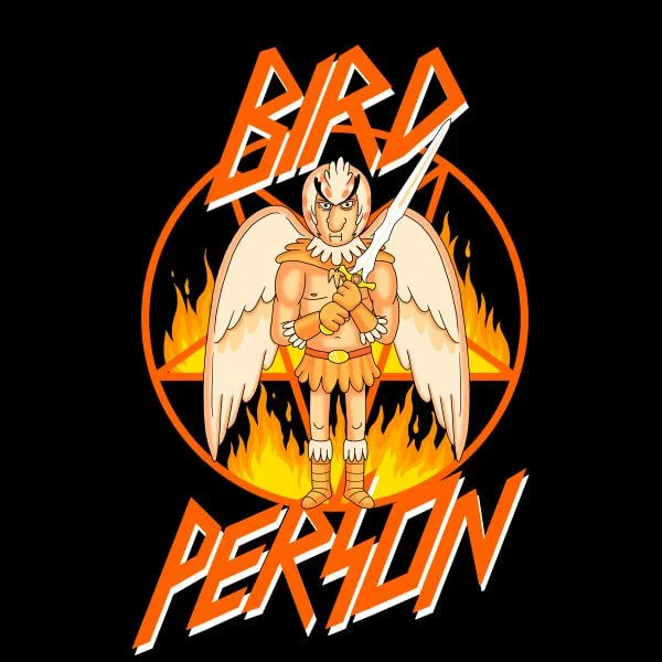 T-Shirt Femme Birdperson Rick et Morty - Noir