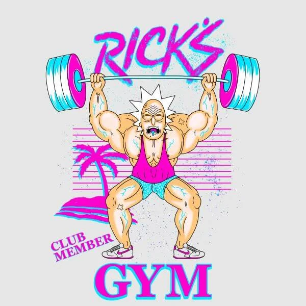 T-Shirt Femme Rick Gym Rick et Morty - Gris