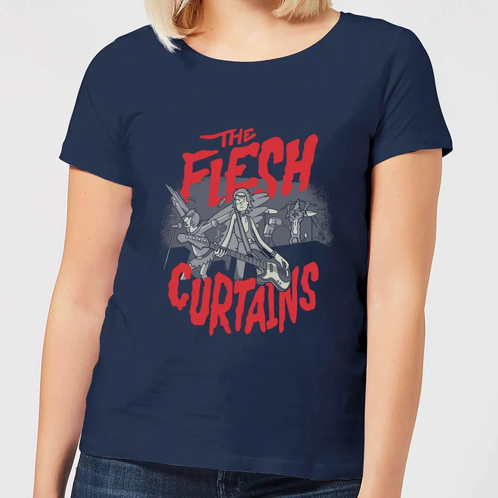 T-Shirt Femme The Flesh Curtains Rick et Morty - Bleu Marine - S Image 1