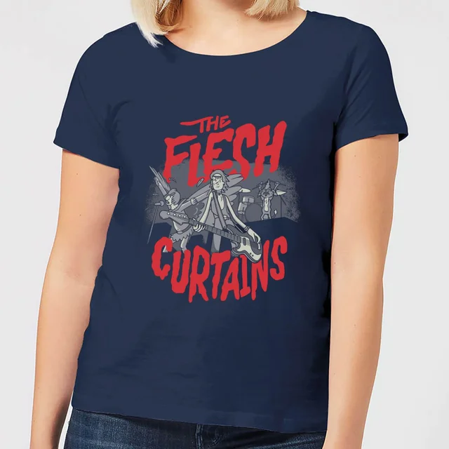 T-Shirt Femme The Flesh Curtains Rick et Morty - Bleu Marine
