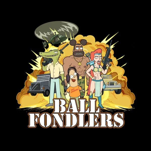 T-Shirt Femme Ball Fondlers Rick et Morty - Noir