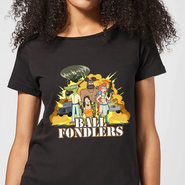 T-Shirt Femme Ball Fondlers Rick et Morty - Noir