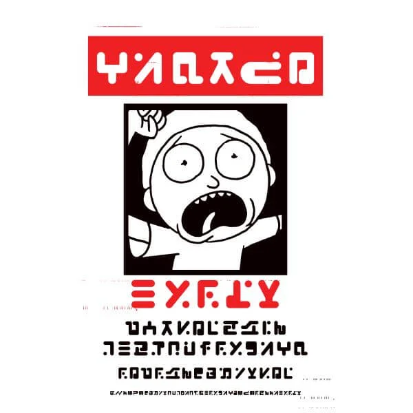 T-Shirt Femme Wanted Morty Rick et Morty - Blanc