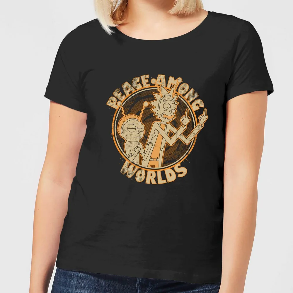 T-Shirt Femme Peace Among Worlds Rick et Morty - Noir - S Image 1