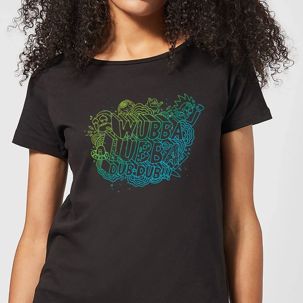 T-Shirt Femme Wubba Lubba Dub Dub Rick et Morty - Noir - S Image 1