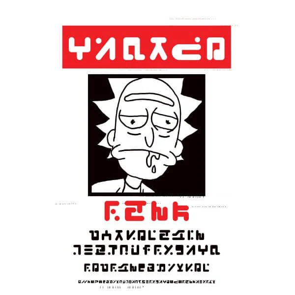 T-Shirt Femme Wanted Rick Rick et Morty - Blanc