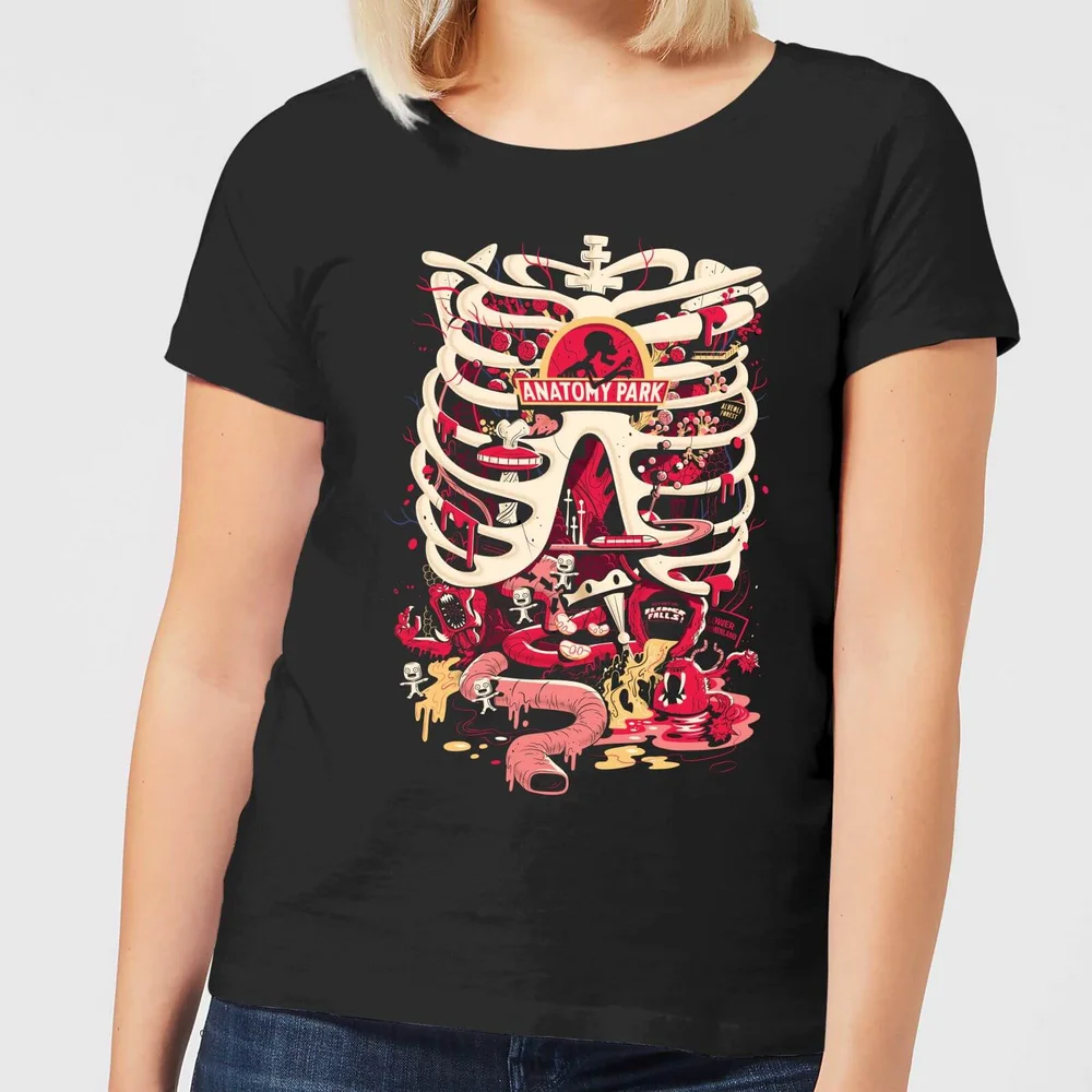 T-Shirt Femme Anatomy Park Rick et Morty - Noir - S Image 1